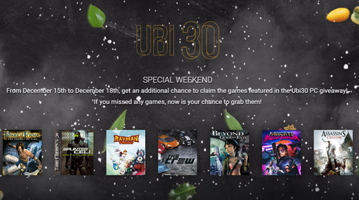 Ubi30'un Ücretsiz Oyunlarını Kapmak İçin Son Fırsat
