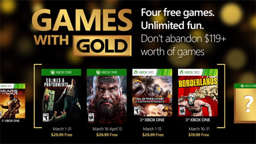 Xbox Live Gold Mart 2016'nın Ücretsiz Oyunları