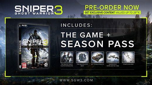 Sniper Ghost Warrior 3'ü Ön Siparişle Alana Season Pass Bedava