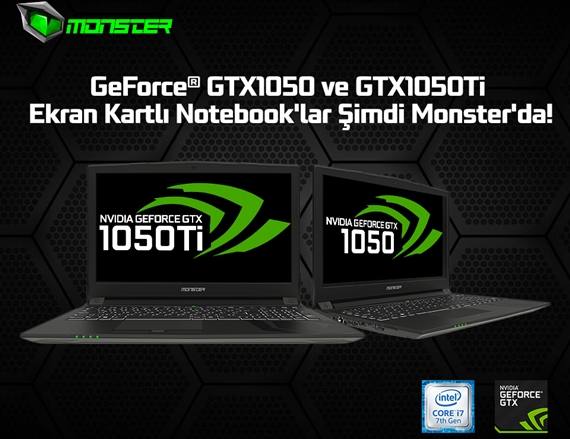 Nvidia GTX 1050 Ekran Kartlı Monster’lar ile Mükemmel Oyun Deneyimi